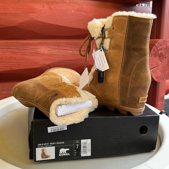 Sorrel Joan of Arctic Wedge II Shearling Size 7 - Picture 4 of 8